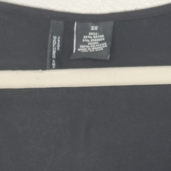 New Directions Woman Black Shirt 3x - Picture 2 of 6
